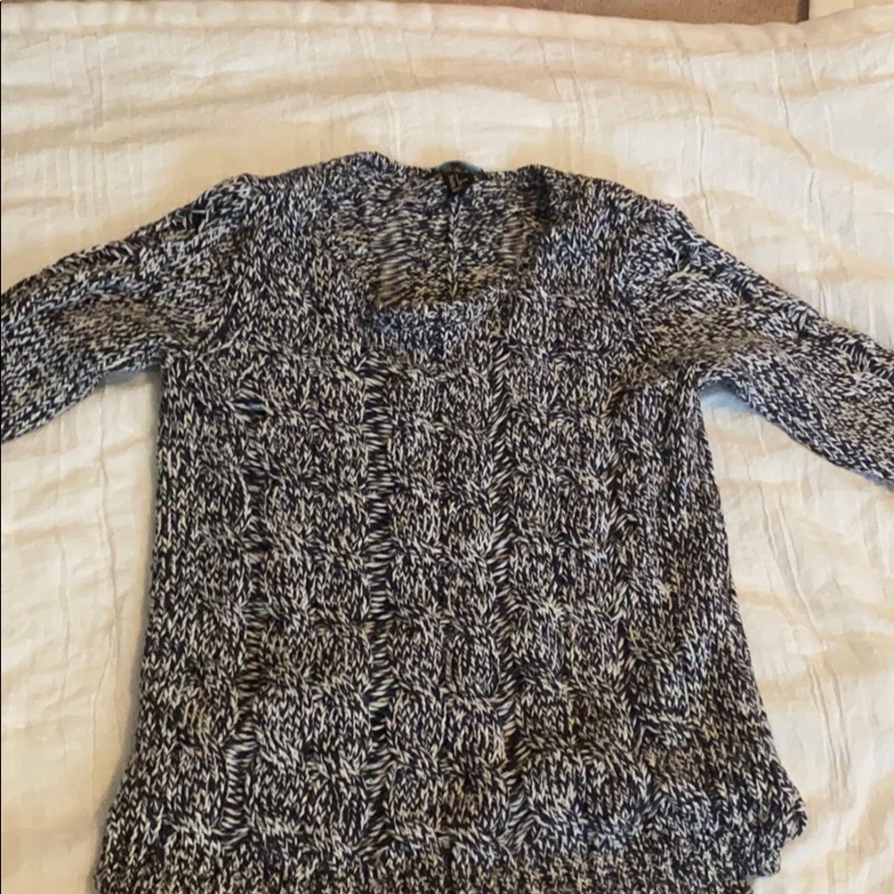 Black and white cut out sweater